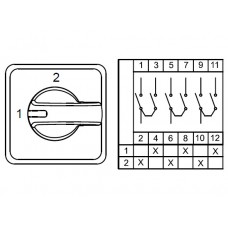 CS010056S; Двухпозиционные Переключатели  (1-2); 3 FAZ 10 A 90°