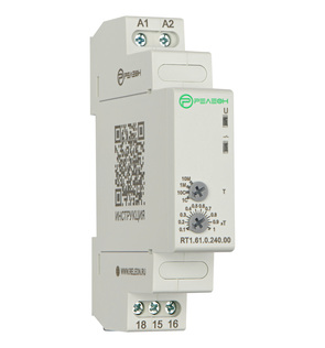 Реле времени задержка выключения по питанию, 1 перекидной контакт 8А  (~/= 24-240 AC/DC)