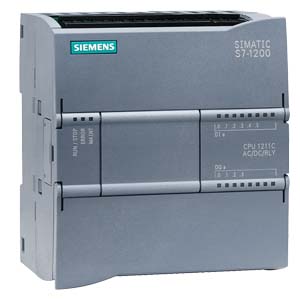 SIMATIC S7-1200, КОМПАКТНОЕ ЦПУ CPU 1211C AC/DC/RLY, ВСТРОЕННЫЕ ВХОДЫ/ВЫХОДЫ: 6 DI =24 В; 4 DO РЕЛЕ 2 A; 2 AI =0 - 10 В, БЛОК ПИТАНИЯ: ~85 - 264 В ПРИ 47 - 63 ГЦ, ПАМЯТЬ ПРОГРАММЫ/ДАННЫХ: 25 КБ