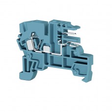 Клеммник пружинный с разъёмом, на DIN-рейку, 2,5мм.кв., (синий); PCY 2,5N