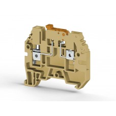 Клеммник с размыкателем на DIN-рейку, 4мм.кв.  (бежевый); ASK 3A