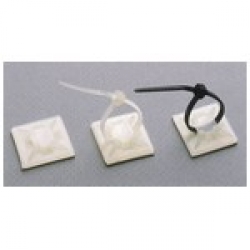 Самокл. основание (28мм) для стяжек шир. до 5,5 мм, (белый); YK2  (100шт/упак)