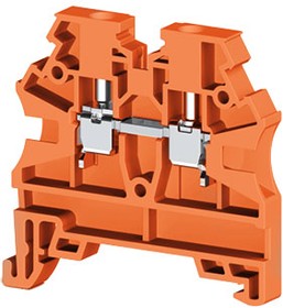Клеммник на DIN-рейку (Винтовой) 16 мм.кв. (оранжевый);TBL 16