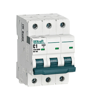 Авт. выкл. 3P 1A х-ка C ВА-105 10кА