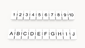 ZB6-10P-19-00A(H), Маркировка для клемм DC/DS, 6мм (10 шильдиков), шт
