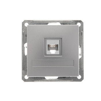 W59 РОЗЕТКА компьютерная RJ45 кат.5Е, механизм, МАТОВЫЙ ХРОМ