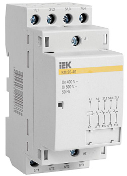 Контактор модульный КМ25-40 AC/DC ИЭК  (4шт/упак)