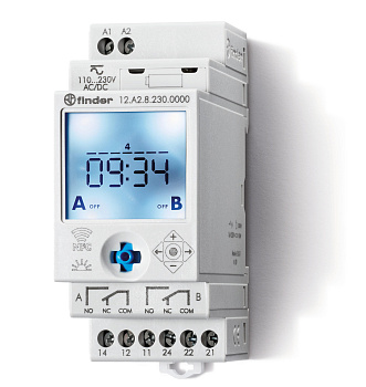 Реле времени цифровое недельное ASTRO; монтаж на рейку 35мм; 2СO 16A; питание 110…230B AC/DC; NFC;