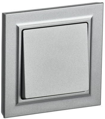 BRITE Выключ. 1-кл. 10А в сб. ВСР10-1-0-БрА алюм. IEK