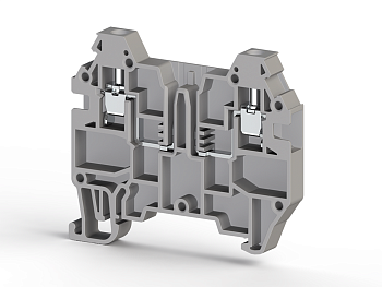 Клеммник с возможностью установки картриджа, 2,5 мм.кв, (серый); AVK 2.5F