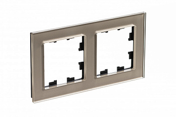 ATLASDESIGN NATURE 2-постовая РАМКА, ОРГАНИЧЕСКОЕ СТЕКЛО ШАМПАНЬ