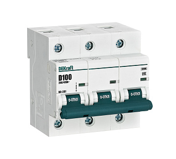 Авт. выкл. 3Р100А х-ка D ВА-201 10кА