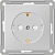 W59 РОЗЕТКА с заземлением со шторками, 16А, механизм, БЕЛЫЙ