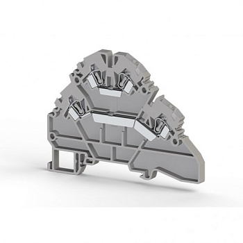 Клеммник 2-х ярусный пружинный, 2,5 мм.кв. (оранжевый); YBK2,5-2F