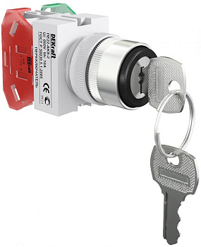 Перекл. на 2 фикс. полож. I-O с ключом AKS-2 ПЕ-22