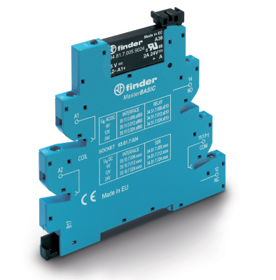 Интерфейсный модуль, твердотельное реле, серия MasterBASIC; выход 2A (240В AC); питание 125В AC/DC; категория защиты IP20; винтовые клеммы