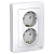 BLANCA С/У РОЗЕТКА двойная с заземлением со шторками, 16А, 250В, БЕЛЫЙ