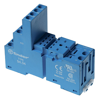 Розетка с винтовыми клеммами (с зажимной клетью) для реле 55.32, таймера 85.02; применяются модули 86.00, 99.02; в комплекте пластиковая клипса 094.91.3; версия: синий цвет