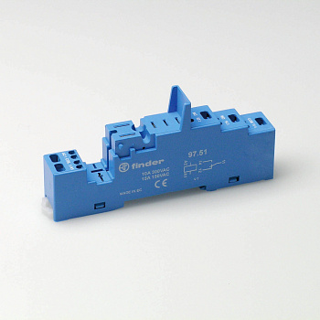 Розетка с безвинтовыми клеммами (пружинный зажим) для реле 46.61; применяются модули 86.30, 99.02; в комплекте пластиковая клипса 097.01; версия: серый цвет; для ЖД-приложений