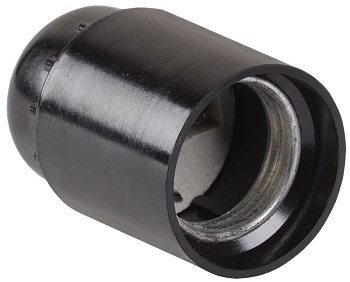 Пкб27-04-К01 Патрон подвесной карболитовый, Е27, черный (50 шт), стикер на изделии, IEK Пкб27-04-К01 Патрон подвесной карболитовый, Е27, черный (50 шт), стикер на изделии, IEK