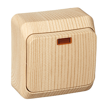 ЭТЮД О/У 1-клавишный ВЫКЛЮЧАТЕЛЬ с подсветкой 10 АХ, СОСНА, Россия