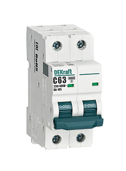 Авт. выкл. 2P 63A х-ка C ВА-105 10кА
