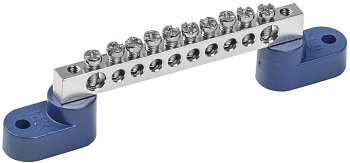 Шина N "ноль" на двух угловых изол. Ni ШНИ-6х9-10-У2-С IEK