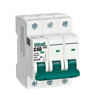 Авт. выкл. без теплозащиты 3P 40А х-ка C 6кА ВА-103M