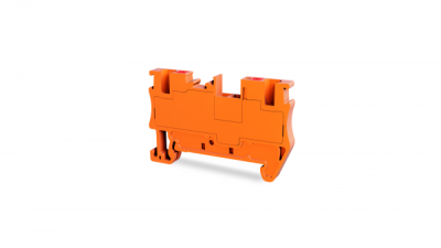 Клеммник на DIN-рейку (Push-in) 2,5 мм.кв. (оранжевый); PFT 2,5
