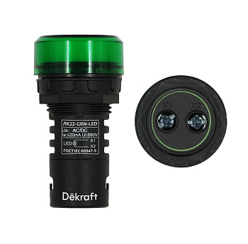 Лампа комм. ADDS D22 LED зел. 220В AC/DC ЛK-22 Лампа комм. ADDS D22 LED зел. 220В AC/DC ЛK-22