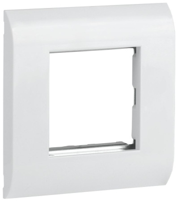 ITK Лицевая рамка для мод. Mosaic 80х80мм мет. суппорт бел.