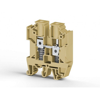 Клеммник на DIN-рейку с пружиной 10мм.кв. (бежевый); AVK-Y10