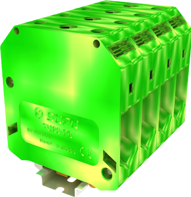 Клемма на DIN-рейку винт. 95 мм2 2 конт. заземляющ.
