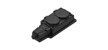 MultiSet Колодка 2х розетка 2К+З каучуковая 16А/250В IP44 Чёрная MultiSet Колодка 2х розетка 2К+З каучуковая 16А/250В IP44 Чёрная