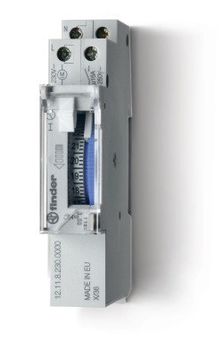 Реле времени механическое суточное; монтаж на рейку 35мм; 1NO 16A; питание 230В АC; ширина 17.6мм; без резервн.источника питания; степень защиты IP20