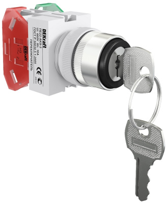 Перекл. 3 пол. прав. и лев. без фикс. I-O-II ключ. AKSRL-3 D22 ПЕ-22