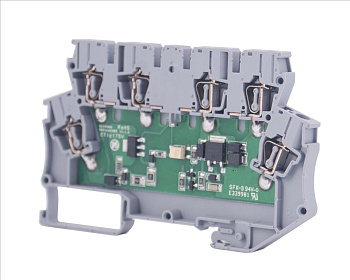 Клеммник 2-х ярусный с электронными компонентами (схема 10); WG-EKI