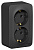 BLANCA О/У РОЗЕТКА двойная с заземлением со шторк., 16А, 250В, АНТРАЦИТ