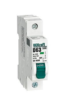 Авт. выкл. без теплозащиты 1P 63А х-ка D 6кА ВА-103M