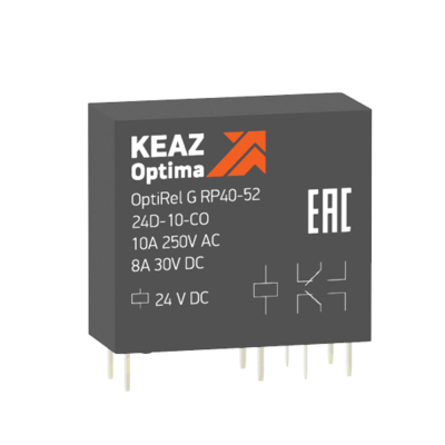 Реле промежуточное OptiRel G RP40-52-12D-10-CO/W