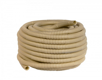 Труба гофр. ПВХ с протяжкой d20 мм (25 м) светлое дерево EKF-Plast Труба гофр. ПВХ с протяжкой d20 мм (25 м) светлое дерево EKF-Plast