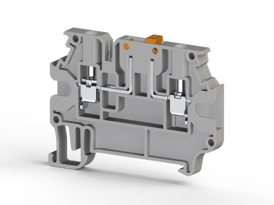 AVK 2,5 A; Клеммник с размыкателем на DIN-рейку, 2,5 мм.кв. (серый) AVK 2,5 A; Клеммник с размыкателем на DIN-рейку, 2,5 мм.кв. (серый)