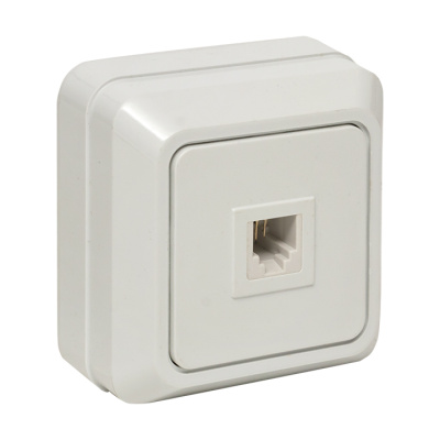 Розетка Phone 1-мест. бел. Рим EKF PROxima