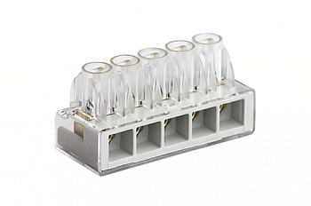 Клемма соединительная винтовая 1пол. 5конт. под жилы сечением 16кв.мм