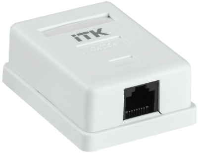 ITK Настенная инф. розетка RJ45, кат.5Е UTP, 1-порт