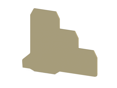 Концевой сегмент на клеммники 3-х ярусные PUK3S*, (бежевый); NPP PUK3S