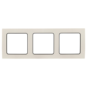 Стокгольм Рамка 3-местная белая с линией цвета черный EKF PROxima