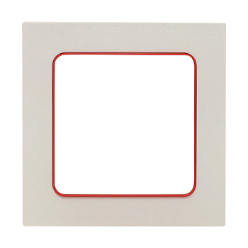 Стокгольм Рамка 1-местная белая с линией цвета красный EKF PROxima
