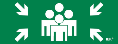 Этикетка самокл. 240х90мм "Место сбора" IEK