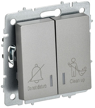 BRITE Выключ. 2-кл. с инд. отел. 10А ВС10-2-9-БрС сталь IEK BRITE Выключ. 2-кл. с инд. отел. 10А ВС10-2-9-БрС сталь IEK